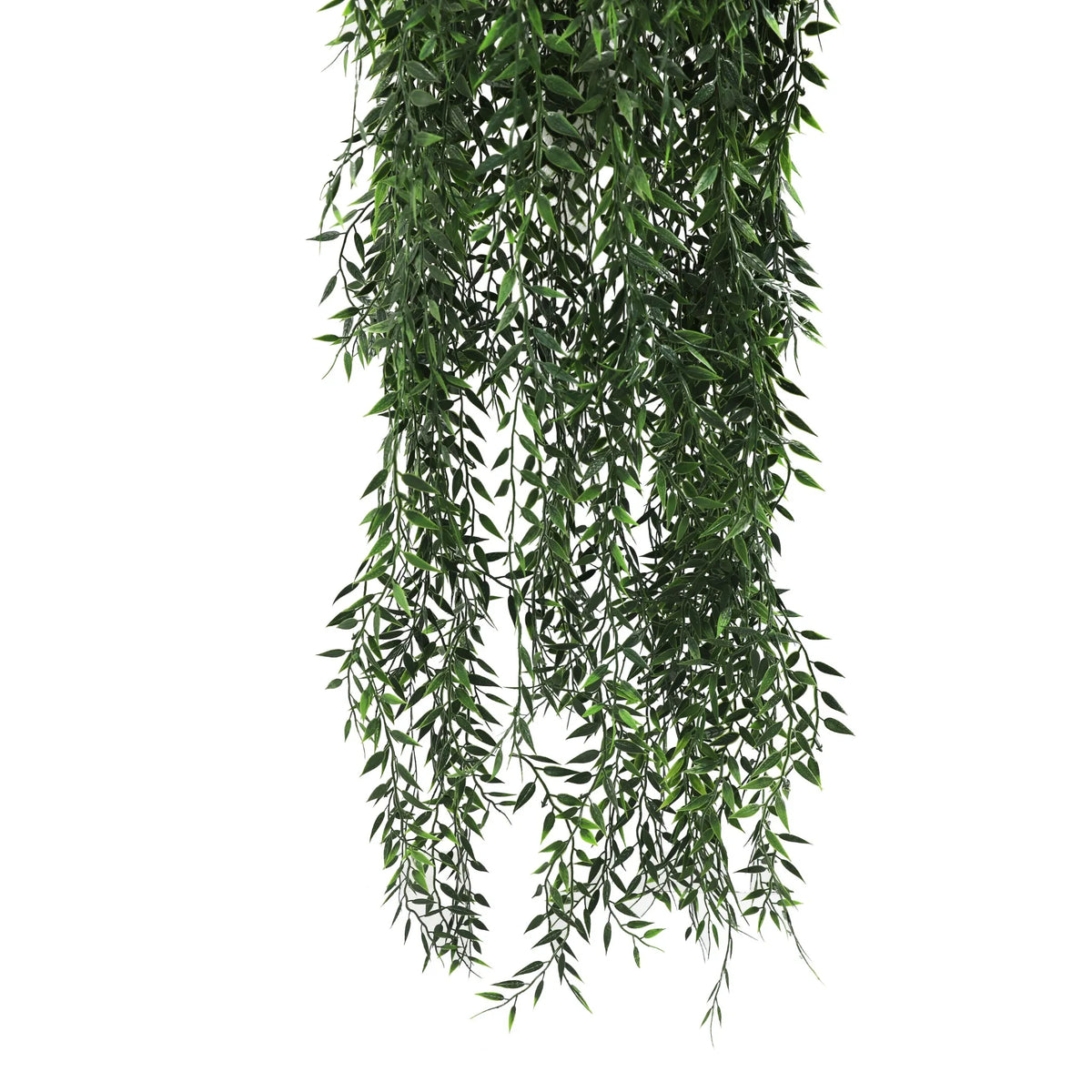Artificial fern hanging basket by Designer Plants USA, UV resistant outdoor hanging plant with lush green foliage.