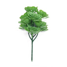 Set of five artificial green Aeonium succulent topiary plants, 11.8 inches tall, UV resistant hanging plants by Designer Plants USA