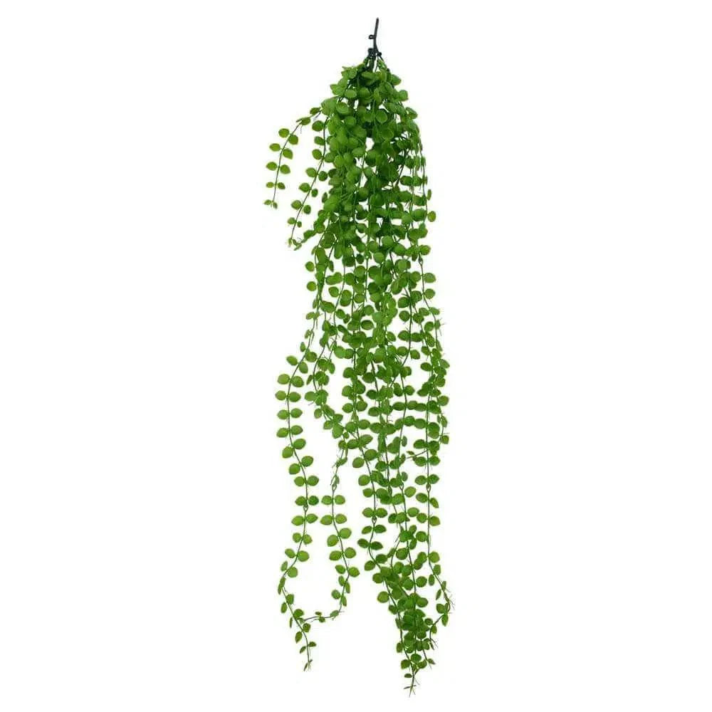 Set of 5 35-inch artificial hanging plant with pearl beads, UV resistant, Designer Plants USA, decorative outdoor wall decor