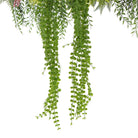 Artificial hanging green wall disc with imitation gold finish, UV resistant, 24-inch Designer Plants USA decorative plant for indoor/outdoor use
