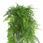 Artificial Lace Fern Garland hanging bush, UV resistant, fire-rated, 5.9x30 inches, from Designer Plants USA.