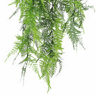 Artificial Lace Fern Garland by Designer Plants USA, UV resistant hanging bush, 5.9x30 inches, fire-rated NFPA701, realistic foliage