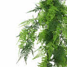 Artificial Lace Fern Garland hanging bush, UV resistant and fire-rated, 5.9x30 inches, from Designer Plants USA.