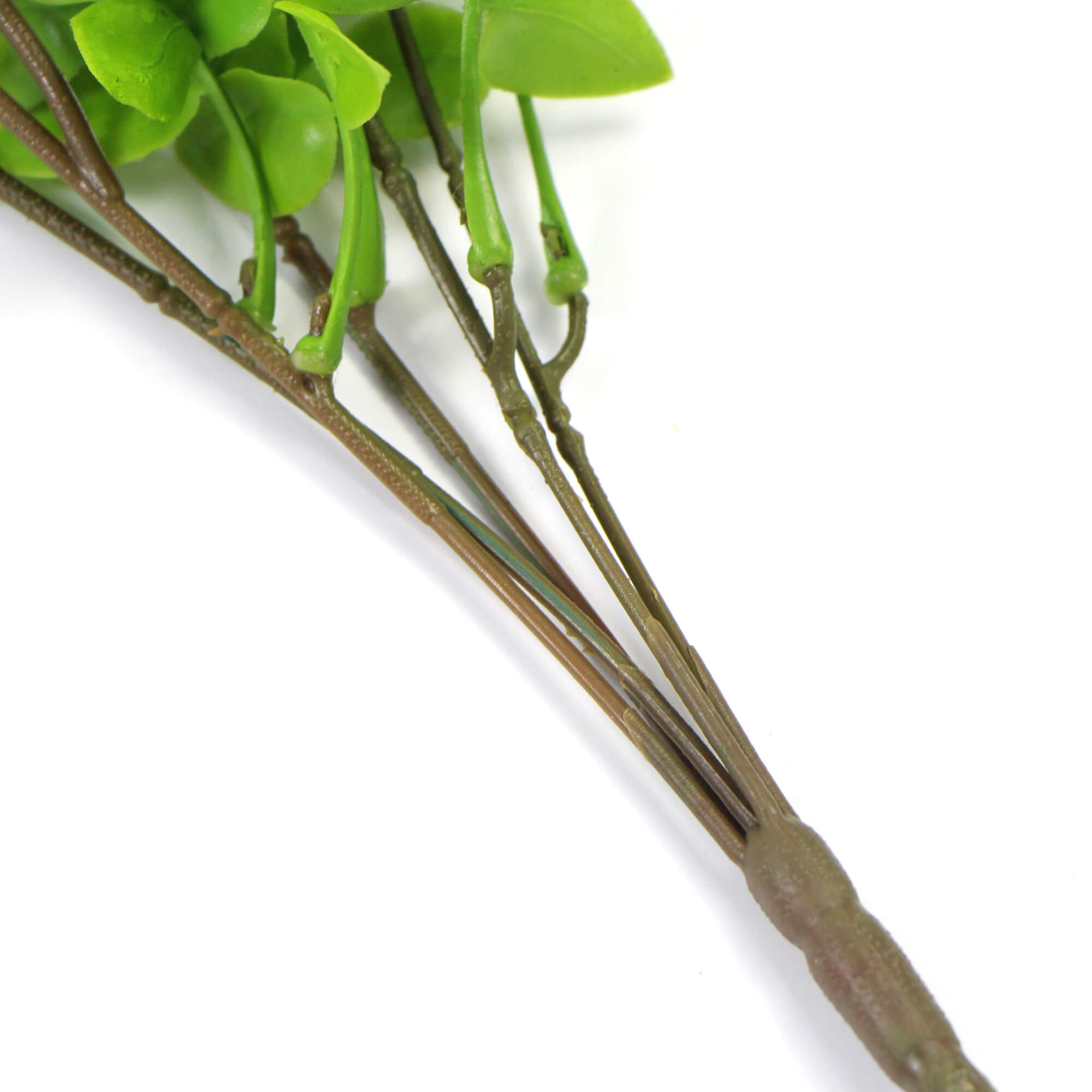 Light green artificial Button Fern hanging plant with UV-resistant stems, 31 inches tall, from Designer Plants USA.
