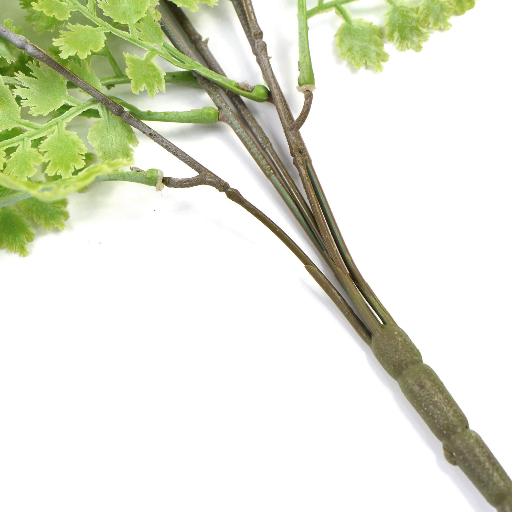 Light green Maidenhair Fern artificial hanging plant, 31 inches, UV resistant, from Designer Plants USA, showcasing lush, realistic foliage.