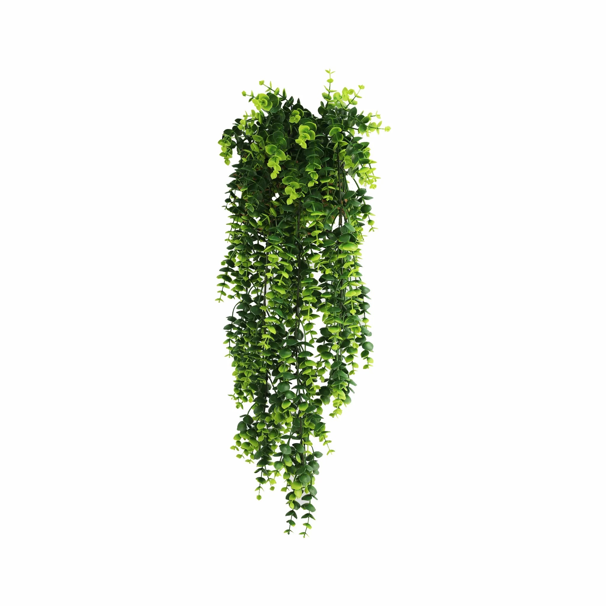 Artificial lush green eucalyptus garland, 7.1x30.5 inches, UV resistant and NFPA701 fire-rated, from Designer Plants USA.