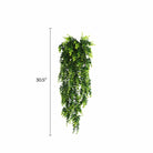 Set of 10 lush green eucalyptus garlands, 7.1x30.5 inches, UV resistant, fire-rated artificial hanging plants by Designer Plants USA.