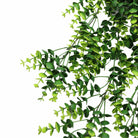 Artificial lush green eucalyptus garland by Designer Plants USA, 7.1×30.5 inches, UV resistant and fire-rated for hanging decor.