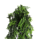 Artificial Mediterranean Fern Vine hanging plant by Designer Plants USA, UV resistant, 8.6x30 inches, fire-rated NFPA701 for outdoor use