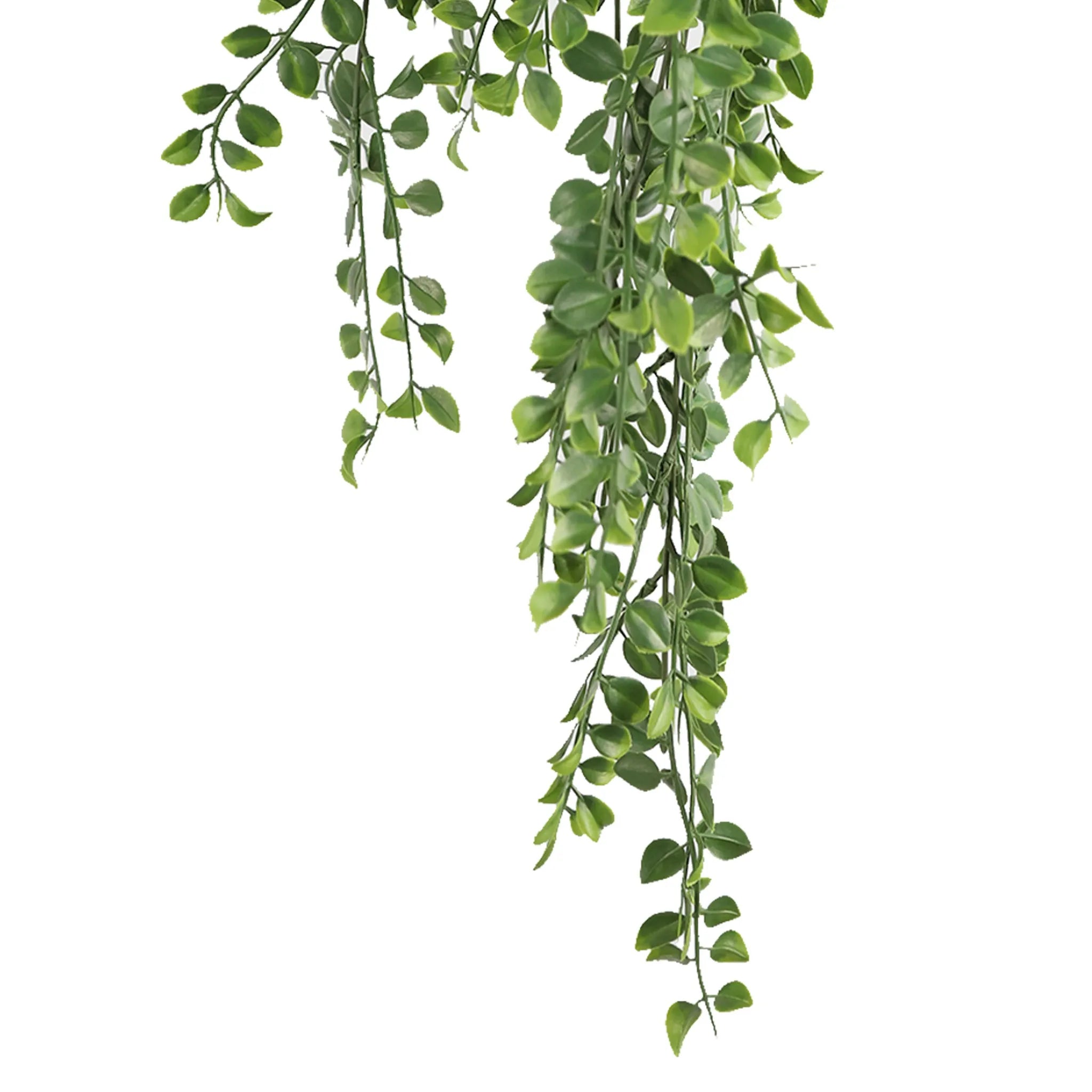 Artificial pearls garland hanging bush by Designer Plants USA, UV resistant and fire-rated, measures 7.8x31 inches for decorative use.