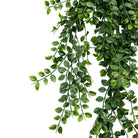 Artificial pearls garland hanging bush, 7.8x31 inches, UV resistant, fire-rated, ideal for decorative indoor or outdoor plant displays.