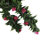 Set of 5 pink bougainvillea artificial hanging plants, 35 inches tall, UV resistant, from Designer Plants USA.