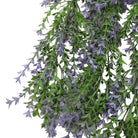 Artificial purple and green willow leaf garland hanging bush, UV resistant, 7.8x30 inches, fire-rated for indoor or outdoor decor.