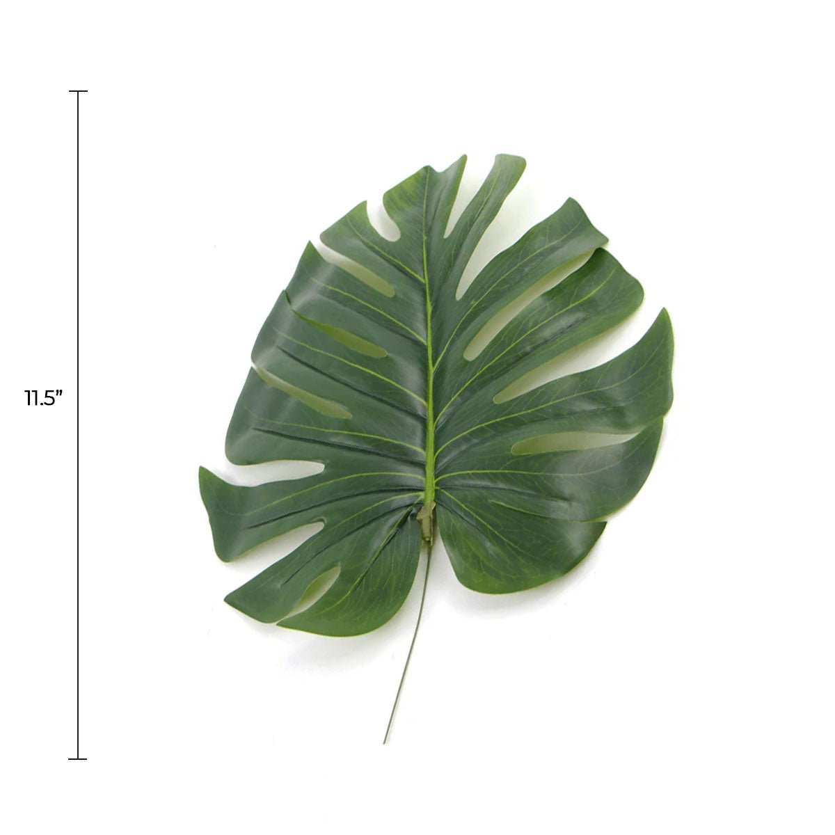 Artificial single Philodendron leaf hanging plant from Designer Plants USA, 11.5 inches tall, realistic green foliage for home decor.