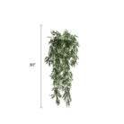Set of 10 UV-resistant Star Jasmine Vine artificial hanging plants, 7.8x30 inches, fire rated and realistic-looking for outdoor decor.