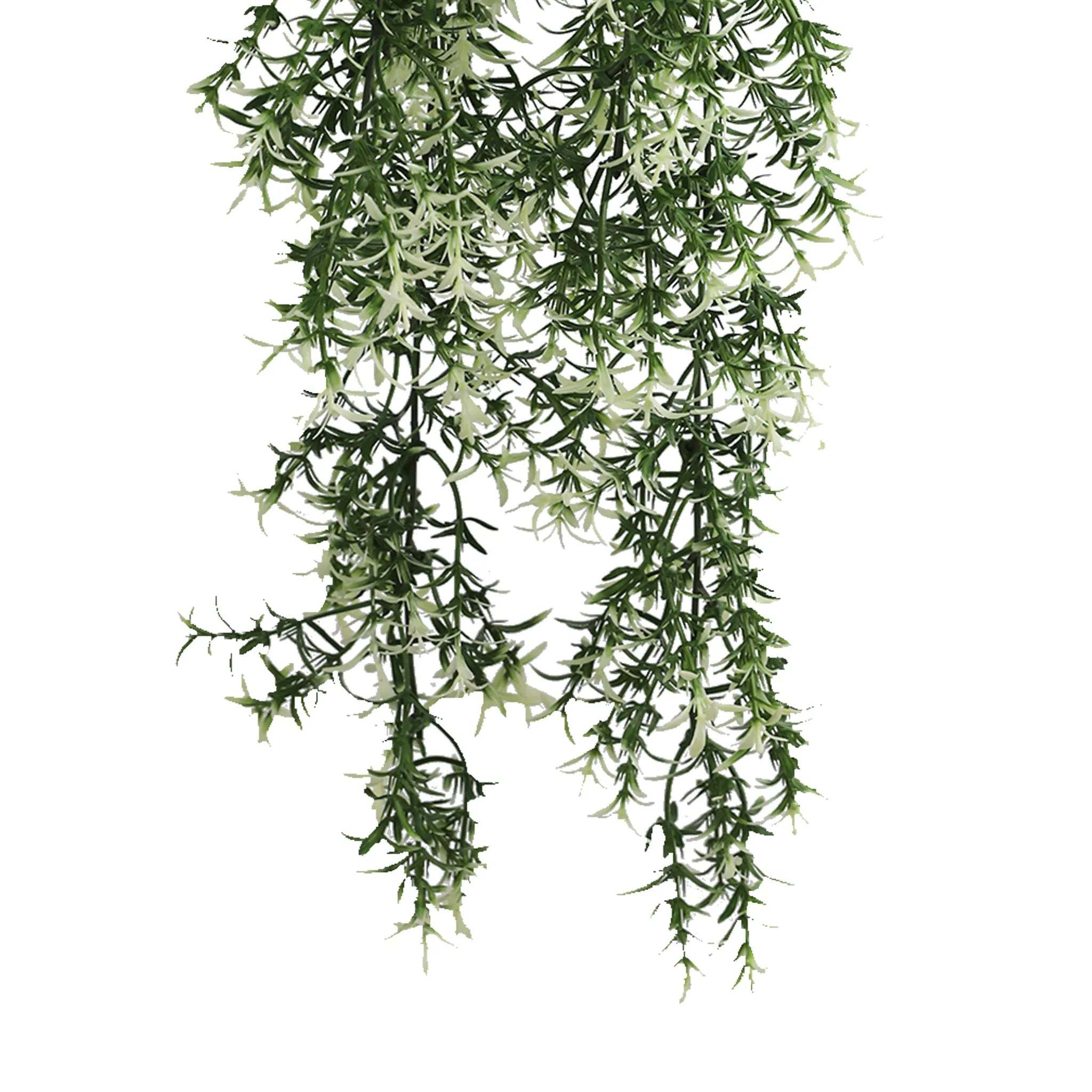 Artificial Star Jasmine vine hanging plant, 7.8x30 inches, UV resistant, fire-rated NFPA701, from Designer Plants USA.