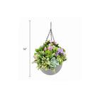 Artificial hanging succulent basket, 14-inch UV-resistant design, from Designer Plants USA, perfect for outdoor decorative plants.