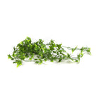 Two-tone bright tipped ivy artificial hanging bush, 31 inches, UV resistant faux plant with lush green leaves from Designer Plants USA.