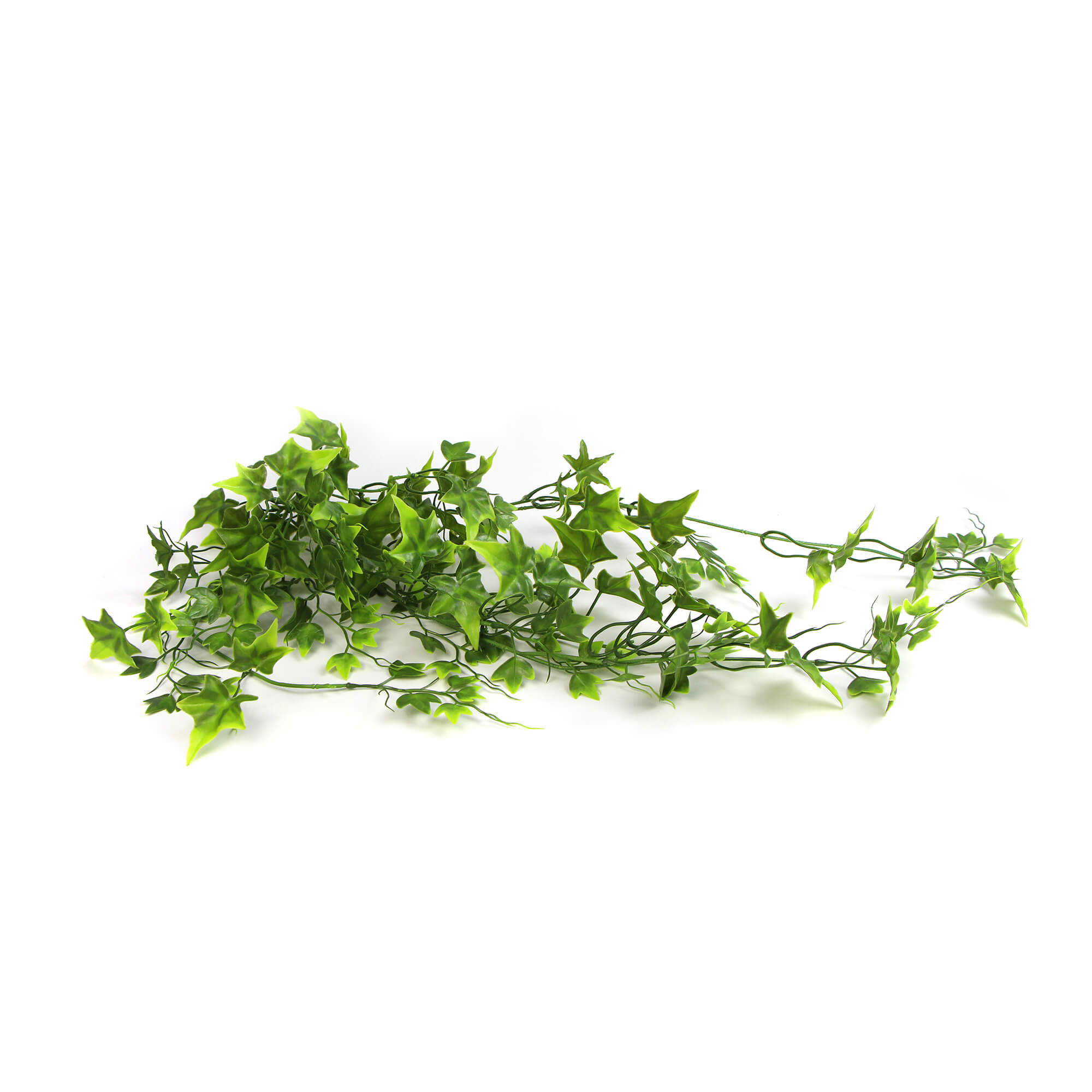 Two-tone bright tipped ivy artificial hanging bush, 31 inches, UV resistant faux plant with lush green leaves from Designer Plants USA.
