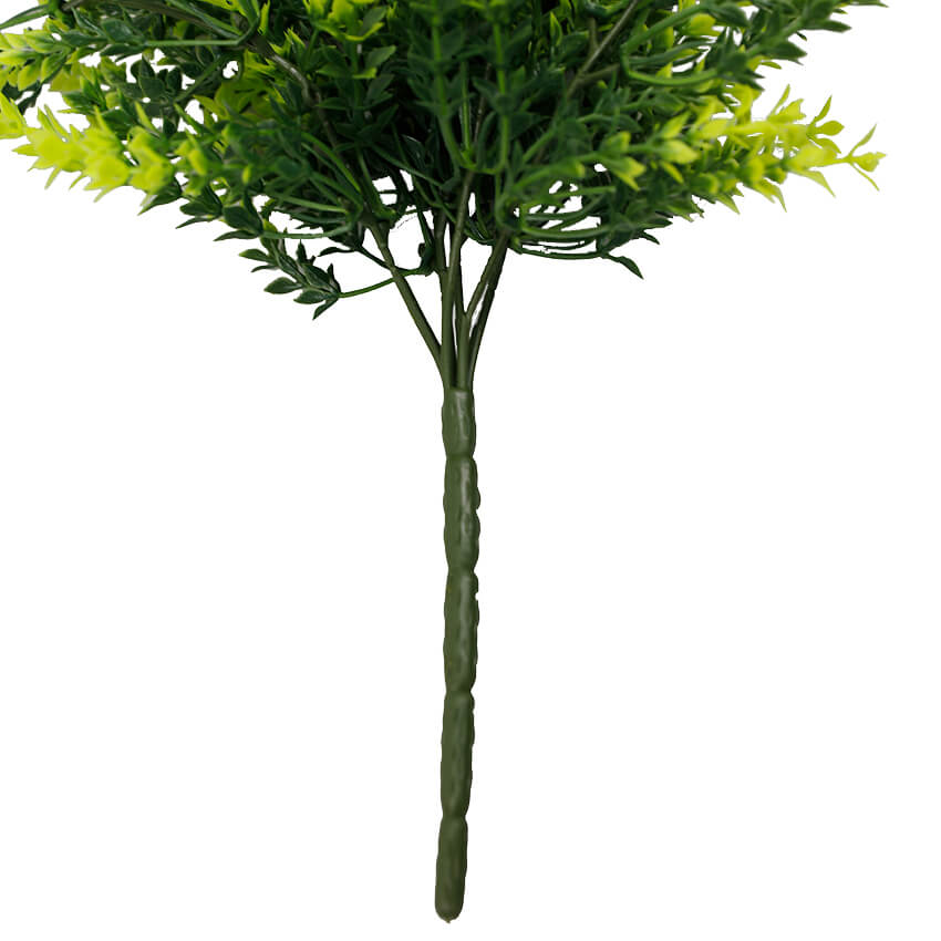 Vivid green dense fern artificial hanging plant, 30 inches tall, UV resistant for outdoor use, by Designer Plants USA.