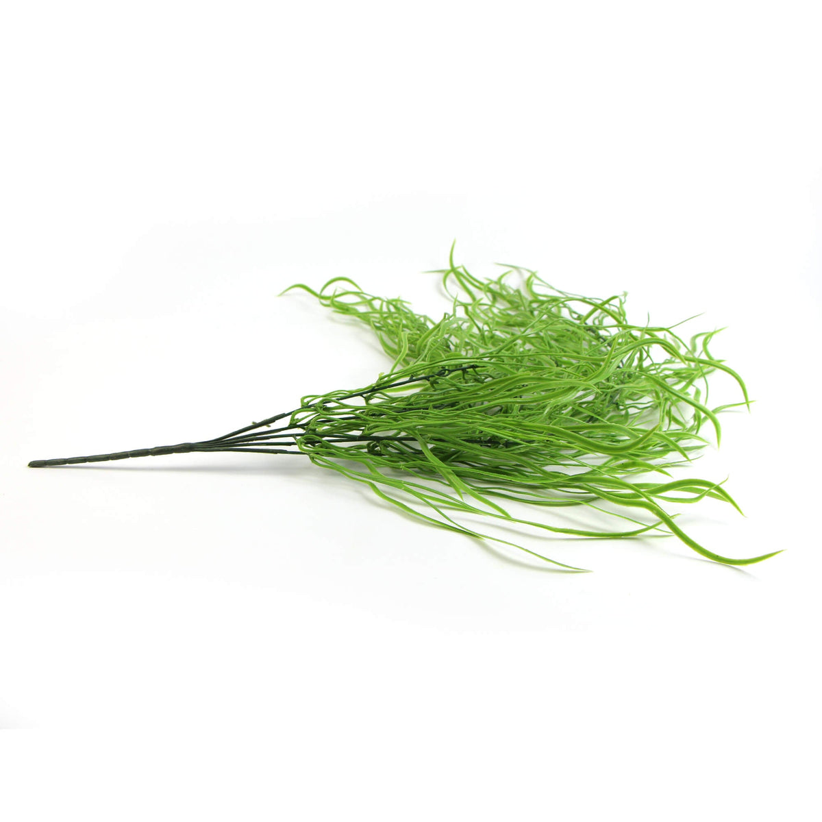 Artificial Weeping Willow Grass hanging bush, 37 inches tall, UV resistant, ideal for outdoor decor, shown from side view.