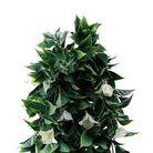 Set of 5 white bougainvillea artificial hanging plants, 35 inches, UV resistant, Designer Plants USA, lush and realistic for outdoor decor