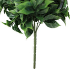 Set of 5 white bougainvillea artificial hanging plants, 35 inches tall, UV resistant, perfect for outdoor decor by Designer Plants USA.