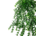 Artificial willow leaf garland from Designer Plants USA, 7.1x30 inches, UV resistant, fire-rated, ideal for hanging plant decor.