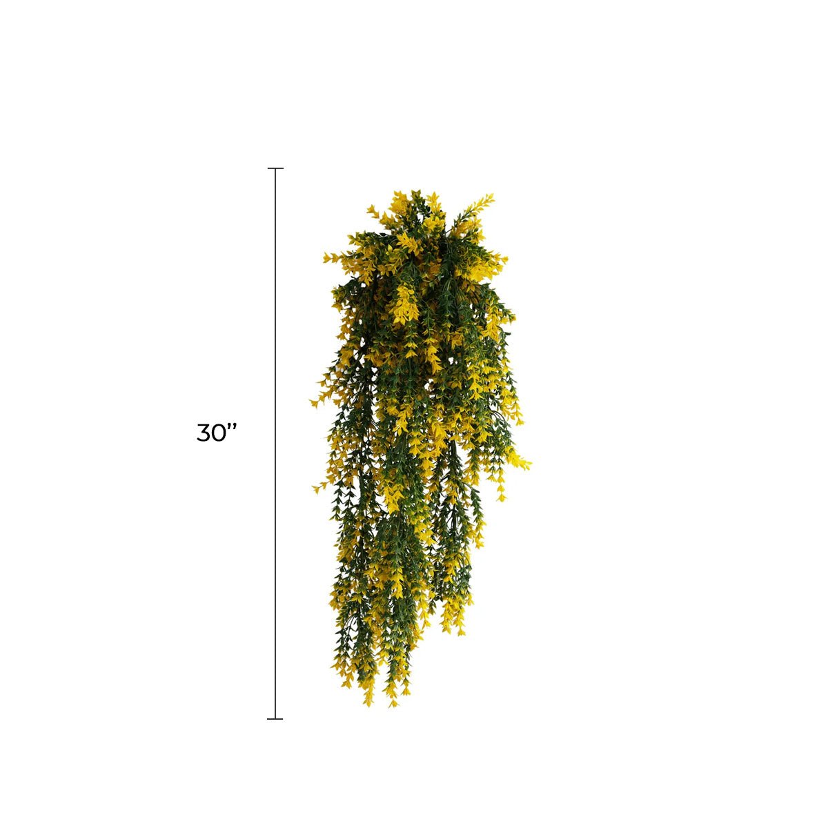 Set of 10 yellow and green artificial willow leaf garland bushes, UV resistant, fire rated, 30 inches long, by Designer Plants USA.