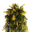 Artificial yellow and green willow leaf garland from Designer Plants USA, UV resistant, 7.1x30 inches, fire-rated hanging bush.