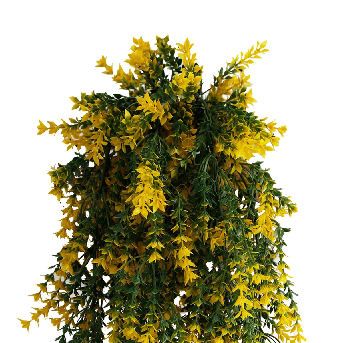 Artificial yellow and green willow leaf garland from Designer Plants USA, UV resistant, 7.1x30 inches, fire-rated hanging bush.