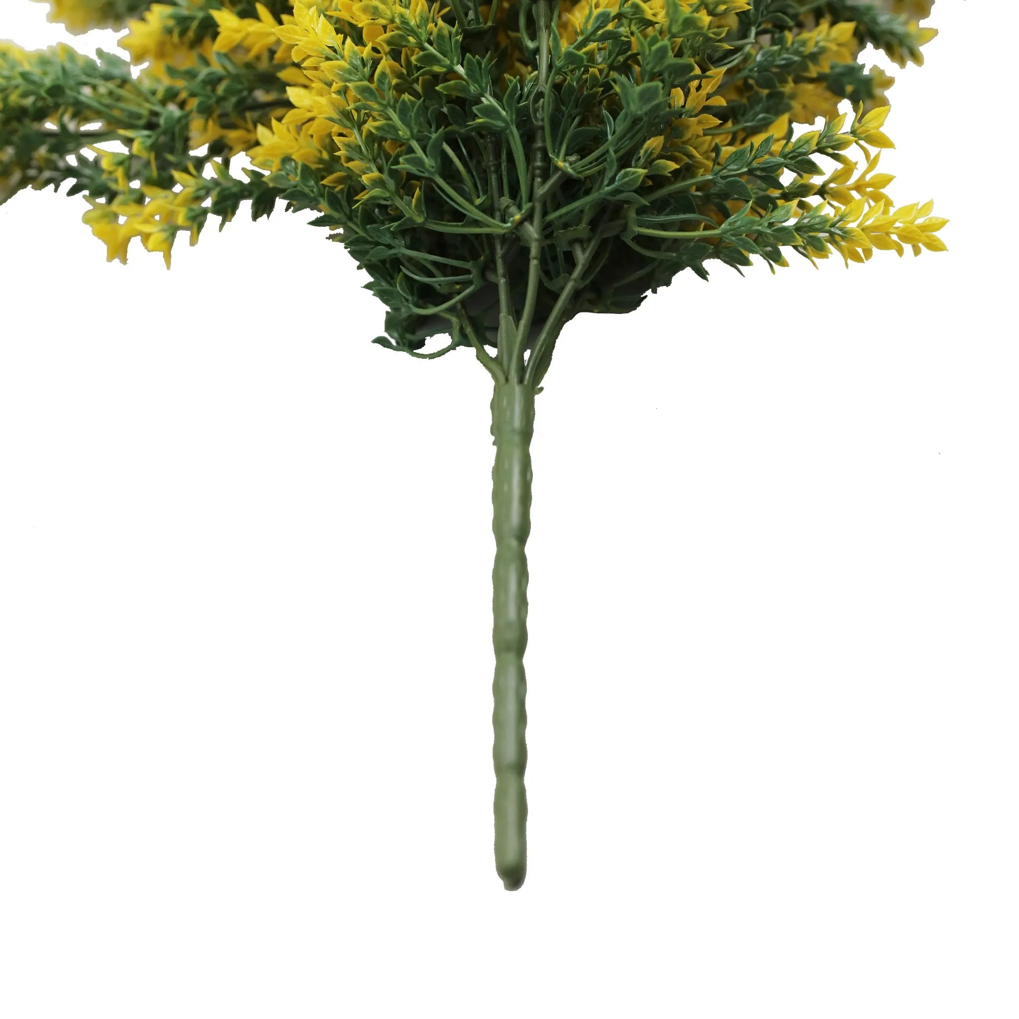 Artificial yellow and green willow leaf garland by Designer Plants USA, UV resistant, fire-rated hanging bush, 7.1x30 inches.