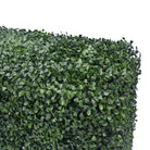 Dark boxwood artificial hedge by Designer Plants USA, 40x10 inches, UV resistant, commercial-grade outdoor decorative hedge panel.