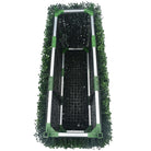 Dark Boxwood Artificial Hedge from Designer Plants USA, 40x10 inches, UV resistant, commercial-grade outdoor hedge panel.