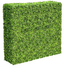 Dark green Designer Plants USA artificial boxwood hedge, 30x30 inches, UV resistant, commercial grade for outdoor decorative use