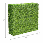 Dark green artificial boxwood hedge roll from Designer Plants USA, UV resistant, 30x30 inches, ideal for privacy fencing.