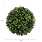 Set of two 17-inch UV-resistant artificial Buxus topiary balls by Designer Plants USA, realistic greenery for indoor or outdoor decor.