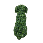 Artificial Boxwood Dog Topiary from Designer Plants USA, showcasing lush green foliage in a decorative shape suitable for indoor or outdoor use.
