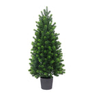 Potted Cypress Pine artificial topiary tree, 35.4 inches tall, UV resistant, from Designer Plants USA, with lush green foliage.