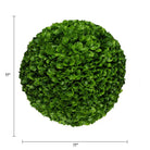 Set of two 17-inch UV-resistant artificial Rose Clover topiary balls by Designer Plants USA, showcasing lush green foliage.