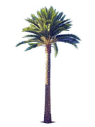 Artificial Middle East Date Palm tree from Designer Plants USA, 13 to 23 ft, UV resistant, realistic faux palm for outdoor or indoor use.