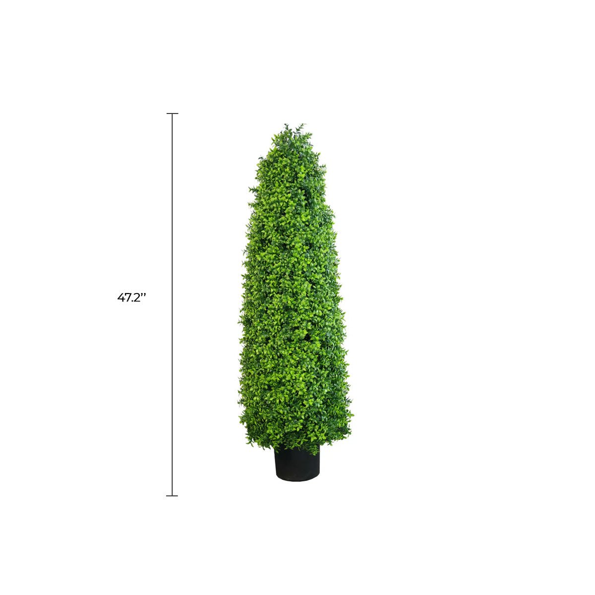 Bright Buxus artificial tree by Designer Plants USA, 47.2 inches tall with UV-resistant green foliage for outdoor or indoor decor.