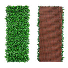 Expandable artificial trellis privacy screen with lush green English laurel design, UV resistant, by Designer Plants USA