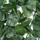 Artificial ivy leaf privacy fence roll from Designer Plants USA, 33 sq ft trellis with lush green foliage for outdoor privacy.