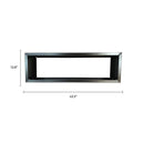 Black metal planter for artificial hedges, medium size with open base, by Designer Plants USA, ideal for outdoor or indoor garden displays.