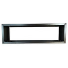 Medium black metal planter trough for artificial hedges, designed by Designer Plants USA, showcasing a sleek install part for greenery displays.