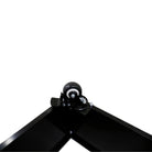 Medium black metal planter with wheels for artificial hedges, designed for easy mobility and stylish garden decor.