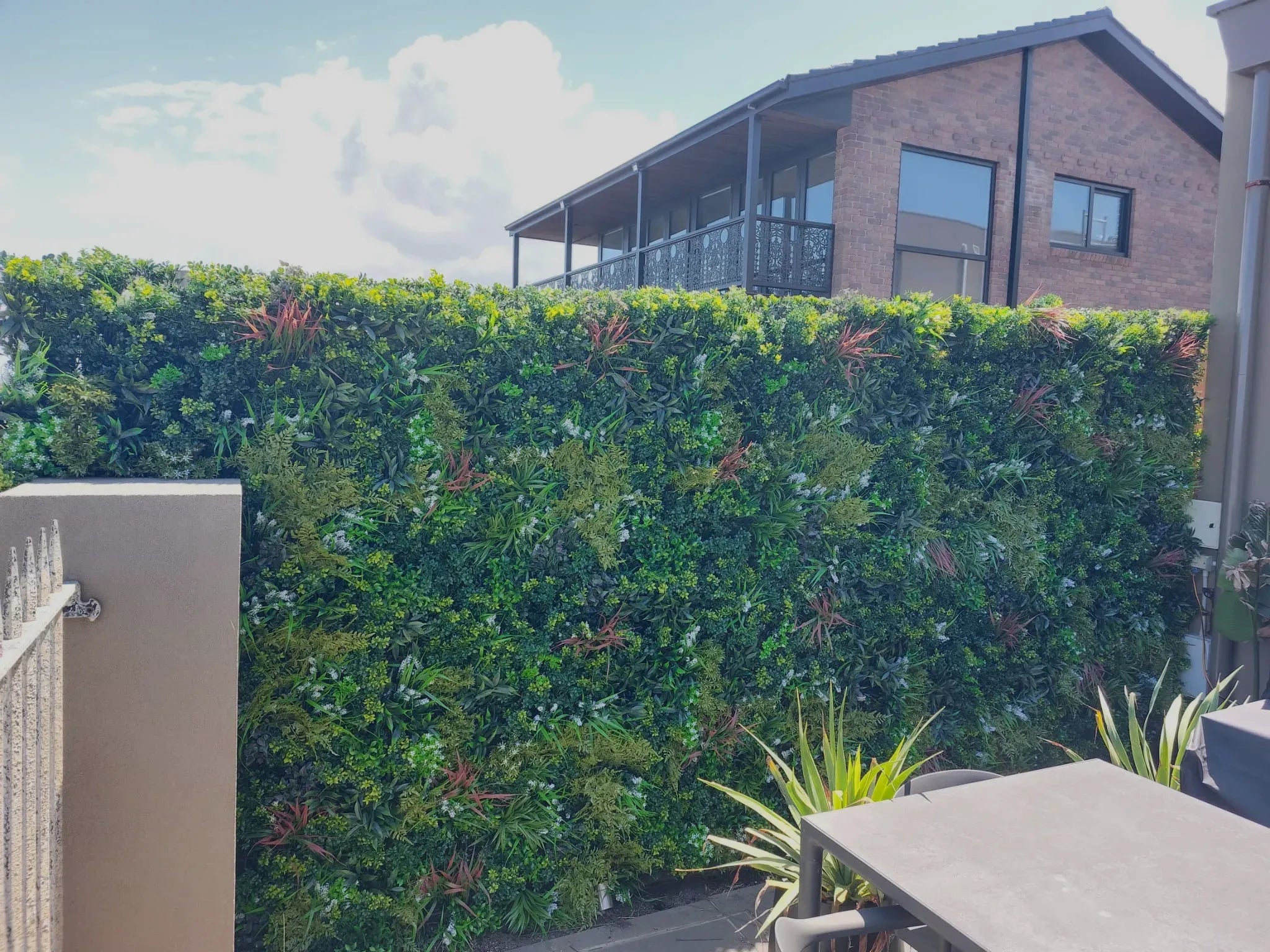 Amazon Jungle artificial vertical garden wall panel by Designer Plants USA, UV resistant, 40x40 inches, commercial-grade living wall.