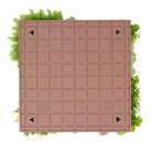 Artificial moss and succulent hanging wall art frame by Designer Plants USA, UV resistant 20-inch living wall decor.