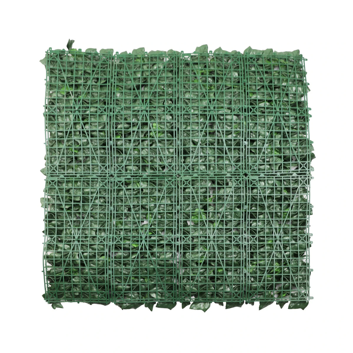 Designer Plants USA Boston Ivy artificial green wall, 33 sq ft, UV resistant living wall with a detailed angle view.